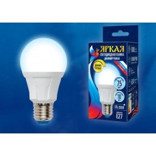 Лампа светодиодная диммируемая Uniel E27 10W 6500K матовая LED-A60 10W/6500K/E27/FR/DIM PLP01WH UL-00004285