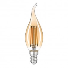 Лампа светодиодная филаментная Thomson E14 11W 2400K свеча на ветру прозрачная TH-B2120
