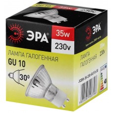 Лампа галогенная ЭРА GU10 35W 2700K прозрачная GU10-JCDR (MR16) -35W-230V C0027385