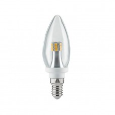 Лампа светодиодная E14 4W 2700K свеча прозрачная 28315