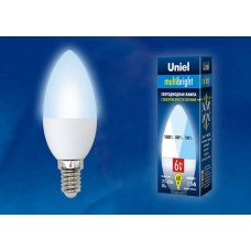 Лампа светодиодная Uniel E14 6W 4000K матовая LED-C37-6W/NW/E14/FR/MB PLM11WH UL-00002374