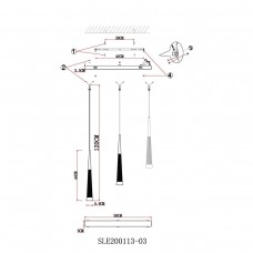 Подвесной светодиодный светильник Evoluce Orpelo SLE200113-03